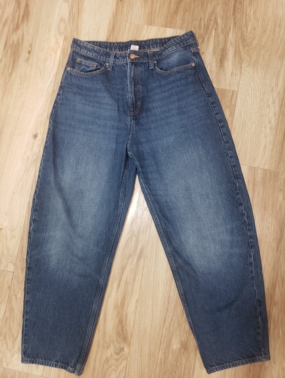 Barrel Jean High Waist Loose Fit Size 8 Oversized &Denim Brand